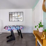 Apartment Le Pavillon Emeraude - Jardin - Parking Prive Prive - Proche Chantilly & Parc Asterix - Kids Friendly Jeux Babyfoot Tram-poline - Rer D Direct Paris *
