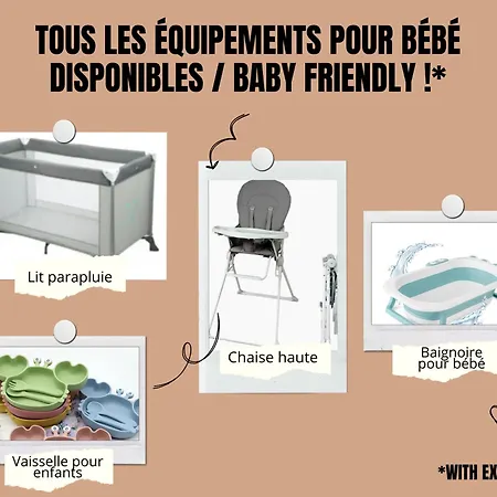 Le Pavillon Emeraude - Jardin - Parking Prive Prive - Proche Chantilly & Parc Asterix - Kids Friendly Jeux Babyfoot Tram-poline - Rer D Direct Paris *